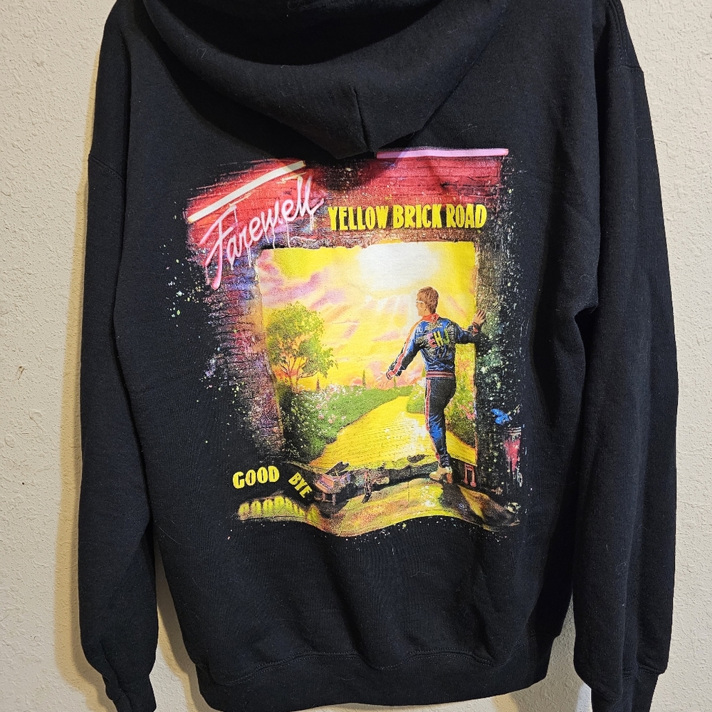 Elton Jhon Farwell Yellow Brick Road Zip Up Black